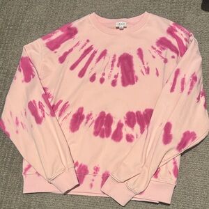 Le Lis Pink and Purple Tie-Dye Crew Neck Sweater